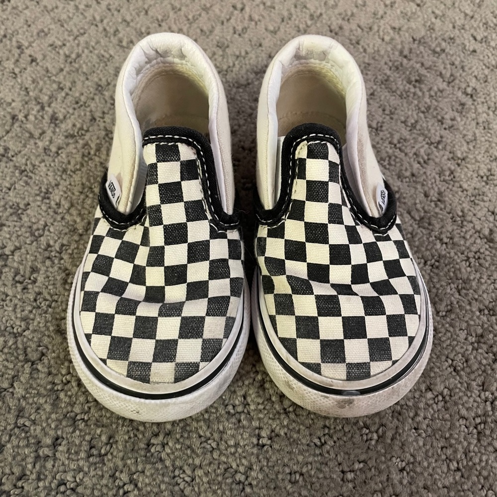 Toddler girls checkered vans
